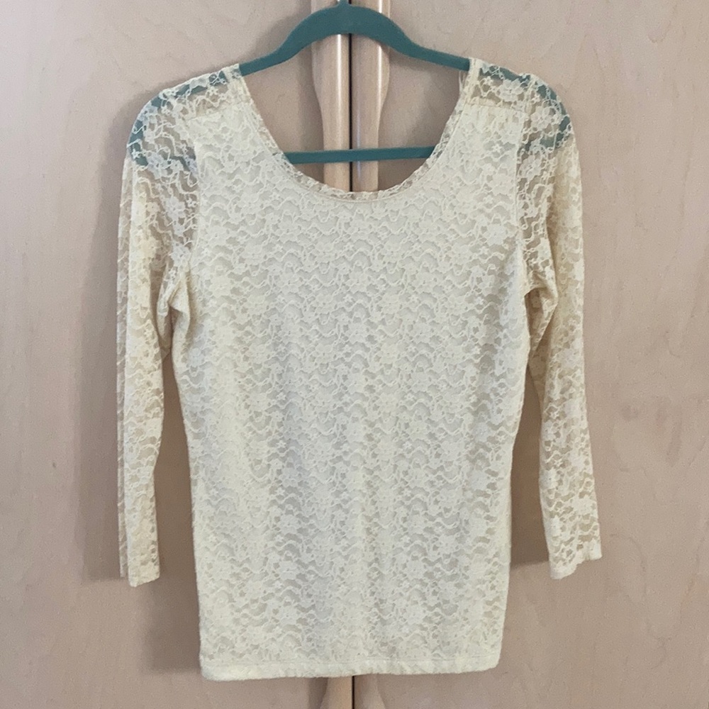 Aerie lace long sleeve top